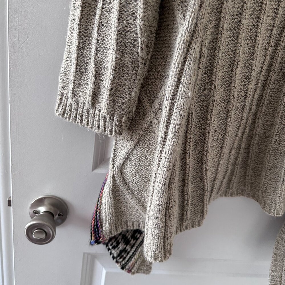 Rising International Aztec Pattern Long Beige Car… - image 14